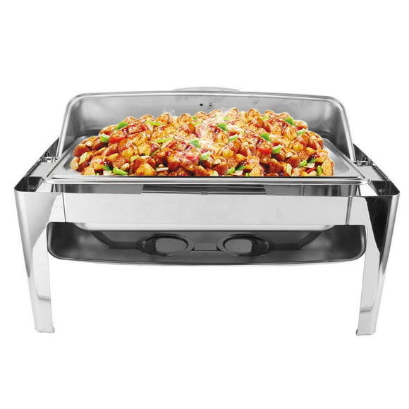 Chafing Dish Glass Rectangle Plate for Buffet Heater Rectangular Visible for Banquet Buffet Restaurant Chafing Dishes