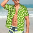 thumbnail image 4 of Uemuo Daisies Flowers Printed Regular Fit Short Sleeve Casual Hawaiian Shirt for Men,Aloha shirt,Tropical shirt,Floral print shirt,Vacation Beach shirt-X-Large, 4 of 9