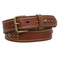 thumbnail image 2 of Full Grain Leather Studded Roller Buckle Belt – 1.5" Wide Snap-On, 2 of 4