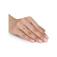 thumbnail image 4 of 1/2 Carat (Ctw) Morganite Heart Promise Ring in 10K Rose Pink Gold with Diamonds, 4 of 5