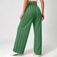 thumbnail image 6 of Hueook Wide Leg Sweatpants Women Strip Striped Ruffle Drawstring Casual Pants with Pockets Green S, 6 of 7