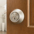 thumbnail image 3 of Design House Single Cylinder Satin Nickel 6-Way Universal Deadbolt with Latch, 3 of 16