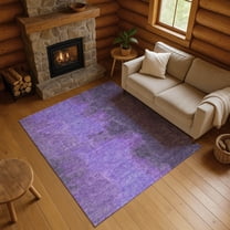 Addison Rugs Mayfield Premium Machine Washable Transitional Modern Eggplant Rectangle Rug, 8' x 10'