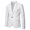 White, variant on UTTOASFAY Suit Coat for Men Clearance Men Casual Slim Fit Solid One Button Blazer Turn-down Collar Suit Long Sleeves Jacket Rollbacks White 10(XL)