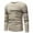 Khaki, variant on jsaierl Mens Sweater Knit Crew Neck Striped Print Top Long Sleeve Slim Fit Stretch Fall and Winter Pullover Sweater