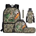 thumbnail image 2 of Aplkyhs Camo Hunting Fish Kids Backpack Set of 4 with Lunch Box Pencil Case and Water Bottle Carrier Includes Schoolbag with Front Pocket Elementary School Girls, 2 of 7