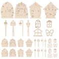 thumbnail image 1 of SHISUYAN Light Yellow House Shape Cutouts for Decor Synthetic Material Safe Durable 48pcs, 1 of 8