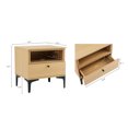 thumbnail image 3 of Amara Nightstand in Natural Oak made from Engineered Wood, 3 of 10