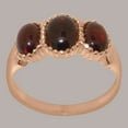 thumbnail image 2 of LBG British Made 10k Rose Gold Natural Garnet Womens Engagement Ring - 33 size options - Size 8.5, 2 of 7