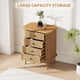 thumbnail image 5 of Boho 4 - cajón wicker cómoda chest con negra handles para dormitorio & sala de estar almacenamiento, 5 of 6