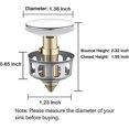 thumbnail image 2 of 2 Pack Pop Up Sink Drain Plug With Basket, 2 of 5