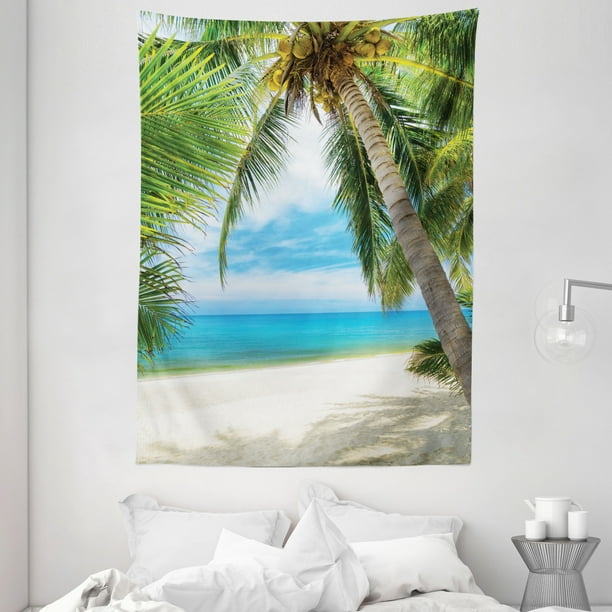 Ocean Coconut Palm Tree Tapestry Wall Hanging for Living ...