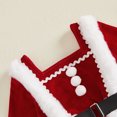 thumbnail image 6 of Cjfdfy Newborn Baby Girl Christmas Outfit Romper Dress Velvet Long Sleeve Square Neck Jumpsuit Gingerbread Man Santa Costume Christmas Princess Dress Cute Winter Clothes, 6 of 9