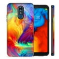 thumbnail image 2 of Mundaze Feather Paint Double Layer Hybrid Case Cover For LG Tribute Dynasty/Aristo 2/Aristo 3 Plus, 2 of 5