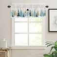 thumbnail image 7 of Winter Christmas Curtain Valances Set Goat Red Farmhouse Snowy Kitchen Curtains 36&nbsp;inch Length Rod Pocket Valance and Tiers 3 Piece Set Small Bedroom Bathroom Laundry Decor, 7 of 7
