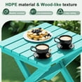 thumbnail image 2 of SERWALL Outdoor Small Folding Side Table, HDPE All Weather Adirondack End Table, No Assembly Required, Aruba, 2 of 9