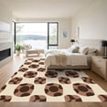 thumbnail image 3 of ODIKA 4'x6' Machine Washable Non-Slip Area Rug, Spotted Fawn Wild Nature Inspired Design High Traffic Rug with Pad, Beige, 901310, 3 of 8