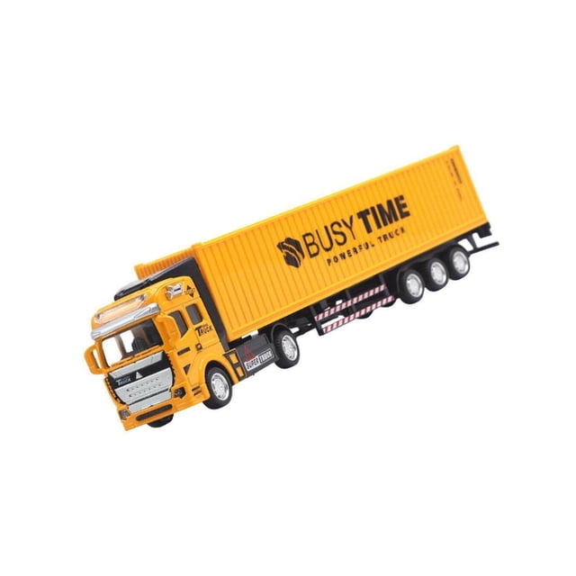 Camion à Rétrofriction Échelle 1:48 Camion à Rétrofriction Alliage Alliage Mini Voiture Jouets pour Garçons Enfants Cadeau Jaune