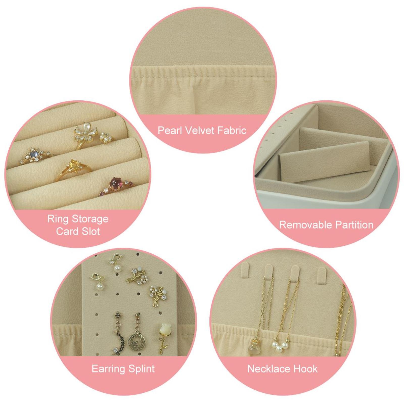 Red Flowers On Branches Travel Jewelry Box Your Portable Treasure Red Flowers On Branches Travel Jewelry Box Your Portable Treasure