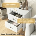 thumbnail image 3 of Barara King Nightstand, Modern Night Stand,Modern Nightstand with 2 Drawers for Small Spaces-White, 3 of 10