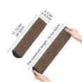 thumbnail image 4 of Rateoe Brown Leopard Pattern Quarter Crew Socks,Toe Seamed Ankle Socks,Cotton Cushioned Breathable Athletic Crew Sports Socks, 4 of 7