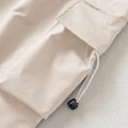 thumbnail image 4 of JNGSA Women's Drawstring Elastic Waist Cargo Skirt Long Skirts with Pocket A-line Quick Drying Midi Skirts Khaki, 4 of 6