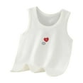 thumbnail image 2 of piuwrlz Summer Sleeveles Wide-StrapTank Tops Kids Girls Boys Lightweight Sports Vest Round Neck Undershirt Pullover White Size 3 Years, 2 of 3
