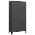 thumbnail image 4 of vidaXL Anthracite Metal Modern Wardrobe 35.4x19.7x70.9 in for Adult Bedroom, 4 of 10