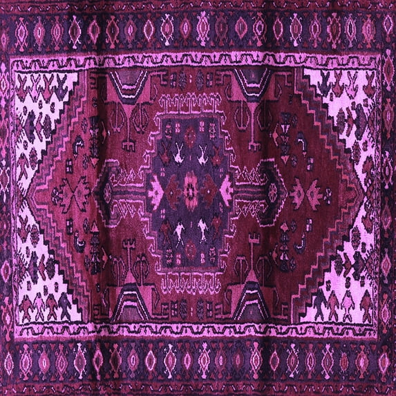 Ahgly Company Indoor Square Persian Purple Traditional Area Rugs, 6' Square
