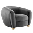 thumbnail image 2 of Modway Abundant Performance Velvet Armchair in Charcoal, 2 of 7