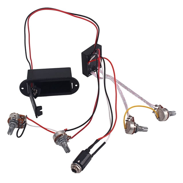 Guardoinrt 2 Bands Active Bass Guitar Preamp Circuit Wiring Harness Pickup 5 Potentiometer Volume Control System Accessories