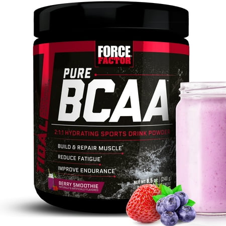 Force Factor Pure BCAA, Berry Smoothie, 30 (Best Bcaas To Take)