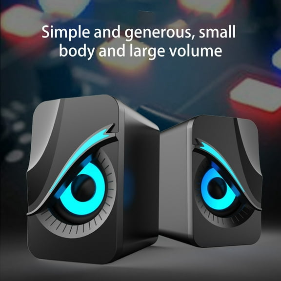 Computer Speakers,Pc Speakers,Computer Mini Speakers,PC Speakers,Speakers with Surge Clear Sound,USB C/USB Powered for Computer Desktop PC Laptop Monitor(RGB 4*3*3in)from ANMUYUM