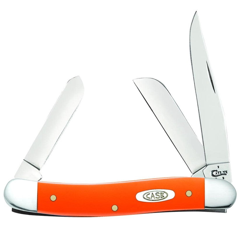 Case Smooth Orange Synthetic Medium Stockman Knife 80509