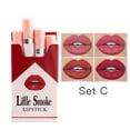 thumbnail image 2 of 4 juegos de labiales mate aterciopelados con brillo labial, set de labiales mate, hidratantes de larga duración para mujeres y niñas., 2 of 3
