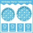 120 Pcs Blue Sky STF9 Paper Plates Birthday Party Tableware Set White