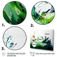 thumbnail image 3 of Designart "Expression of Green and White Abstract Ink I" Extra Large Abstract Framed Wall Art - Modern White Abstract Painting Entryway Framed Wall Art, 3 of 6