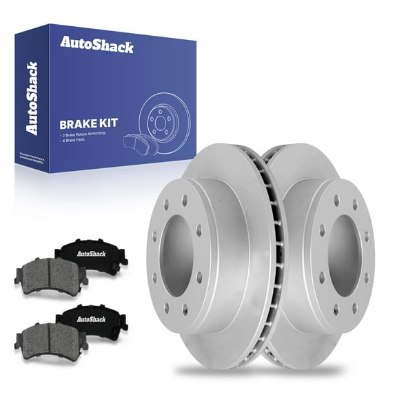 AutoShack 12.99" (330 mm) Rear Vented Brake Rotors Coated   Premium Ceramic Brake Pads | Replacement for 2007 GMC Sierra 1500 Classic 2001-2003 GMC Sierra 1500 | 6-PC Brake Kit | ArmorStop