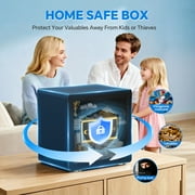 BESAFETY 2.5 Cuft Safe Box, Digital Keypad Home Security Safe With Fireproof Waterproof Bag & Adjustable Shelf
