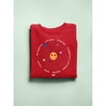 thumbnail image 3 of Galactic Smiley - Cosmic Orbit Emoji Graphic Men's Sweatshirt, 3 of 4