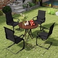 thumbnail image 2 of Gymax Set of 4 Patio Chairs C-Spring Motion Chairs w/ Quick-drying & Breathable Fabric, 2 of 10