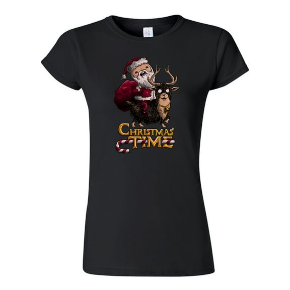 Junior Christmas Time Santa TV Cartoon Salih Gonenli Artworks Funny DT T-Shirt Tee