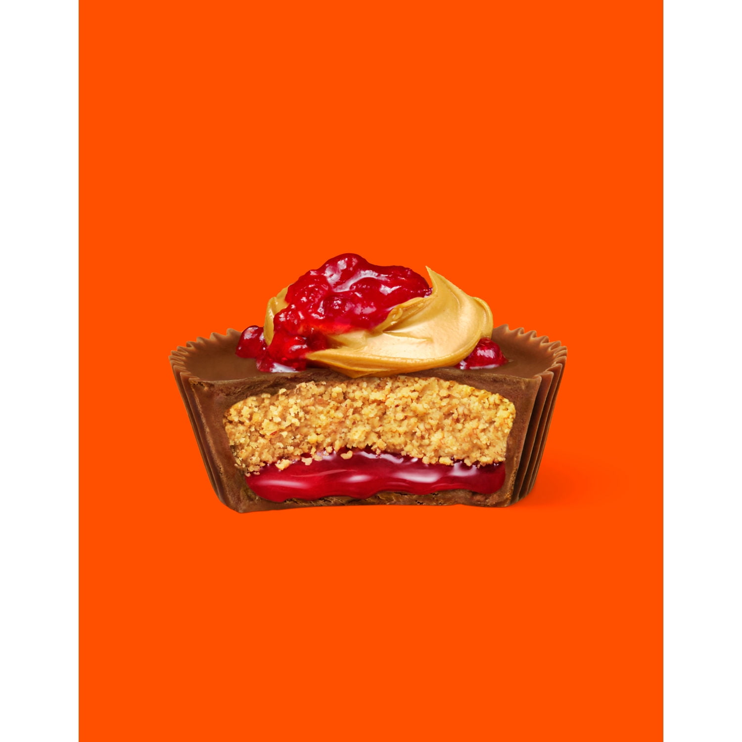 REESE'S Big Cup PB&J Strawberry Milk Chocolate King Size Peanut Butter Cups Candy Pack, 2.8 oz