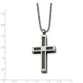 thumbnail image 3 of Collier Pendentif Croix Poli en Acier Inoxydable 24 Po, 3 of 3