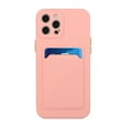 thumbnail image 2 of for iPhone 15 Pro Case with Credit Card Holder Slot TPU Soft Silicone Scratch-Resistant Slim Wallet Case Protective Cover for iPhone 15 Pro, Pink, 2 of 5