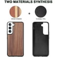 thumbnail image 5 of Solid Wood Case for Samsung Galaxy S22 Plus, Luxurious Natural Wood Slim Case with Drop Tested Shockproof Bumper and Camera Lens Protection Cover for Samsung Galaxy S22 Plus, MW Walnut, 5 of 8