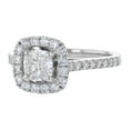 thumbnail image 4 of 14K White Gold 1-2/3 cttw. Certified Diamonds Cushion-cut Halo Engagement Ring by Hollywood Hills Jewelers, 4 of 6