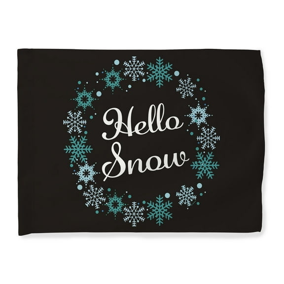 ThisWear Winter Decorations Hello Snow Flag Winter Flag Holiday Season Decor Horizontal House Flag Multi