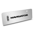 thumbnail image 3 of Lincoln Navigator 3D Logo 12" x 4.25" European Look Chrome Half-Size Stainless Steel License Plate, 3 of 5