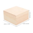 thumbnail image 2 of BESTYASH 2Pcs Mini Storage Box With Lid Square Khaki 8.00X8.00X4.50Cm Wood For Office Use And Families, 2 of 7